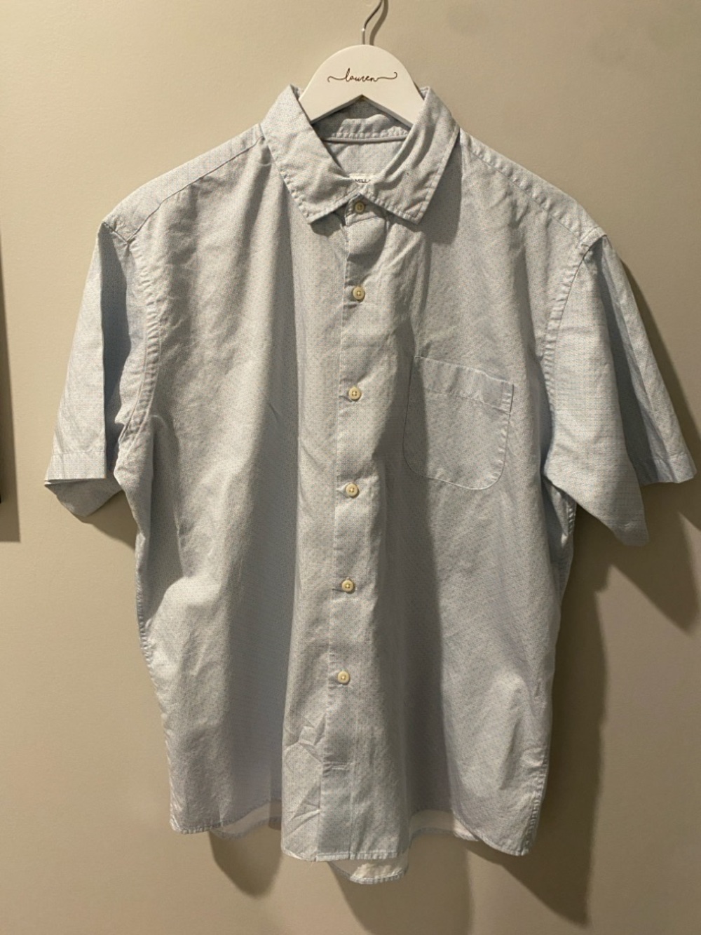 Men's Peter Millar Short-Sleeve Button-Up Size Large